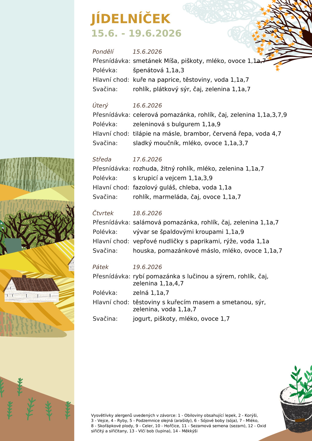 jídelníček 15.6.-19.6.2026